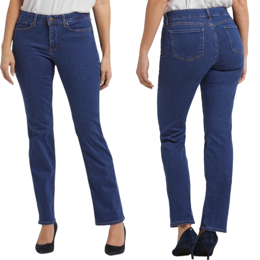 NYDJ Lift Tuck Marilyn Straight Leg Jeans High Rise Quinn 4 x 27.5" Inseam